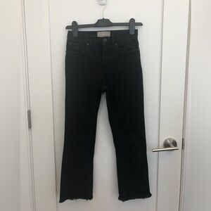 Black High-Waisted Cropped Everlane Jeans